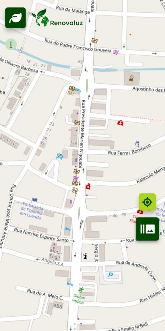 Screenshot App - Informação Detalhada do Ponto
