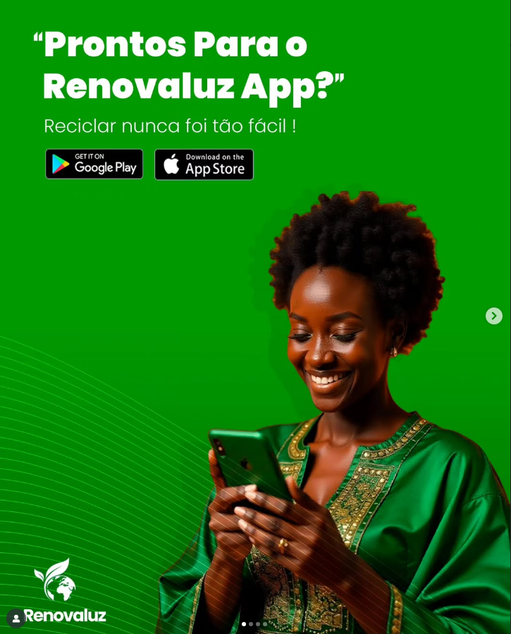 Renovaluz APP em um smartphone